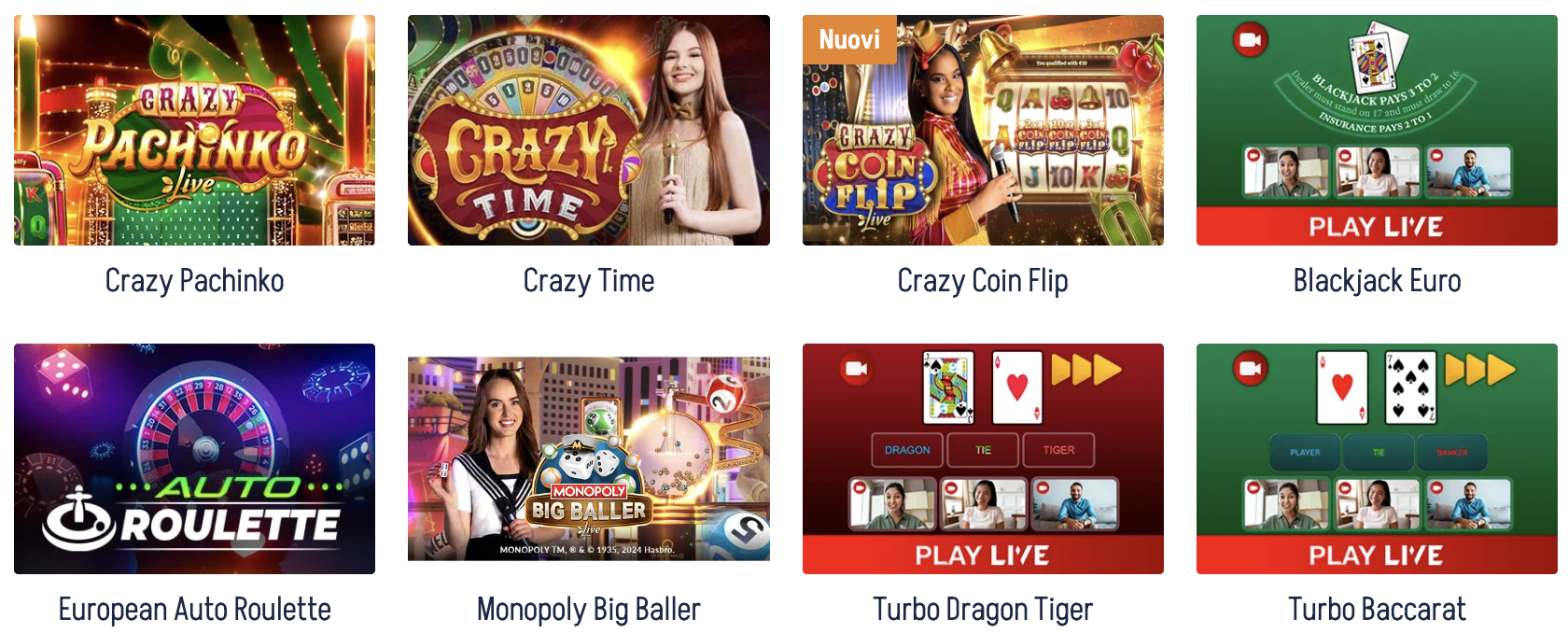 Casinò live al Winnita Casino